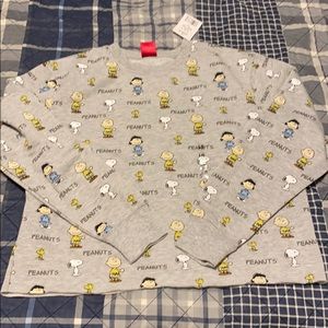 Peanuts cropped lg sweatshirt